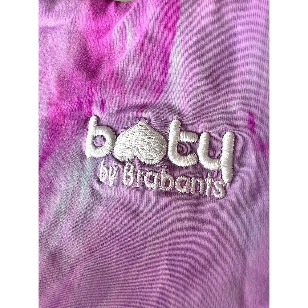 BOOTY by Brabants Pink Marble Tie Dye High Rise Biker Shorts Slim Fit - Picture 4 of 4